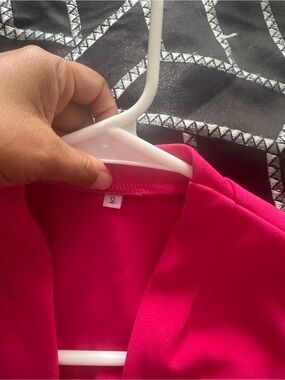 Hot Pink Open-Front Women's Blazer Jacket